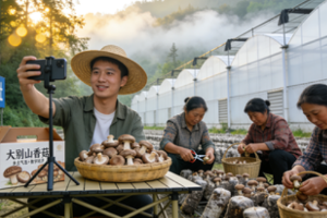 从外卖小哥到‘菌菇主播’：95 后小王和他的香菇致富经